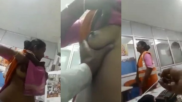 Office Ke Budhe Ne Chuchiya Dabai Kamwali Ki