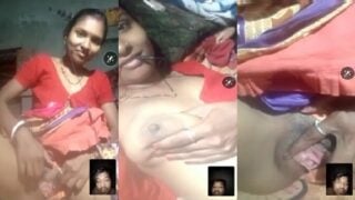 Video call mai dikhai gaanv ki bhabhi nai apne boobs or chut