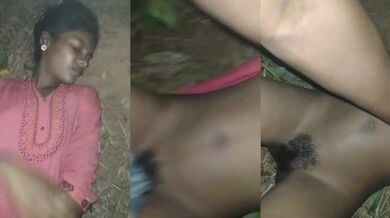Dehati ladki ki jhaanto wali chut ki khet mai chudai