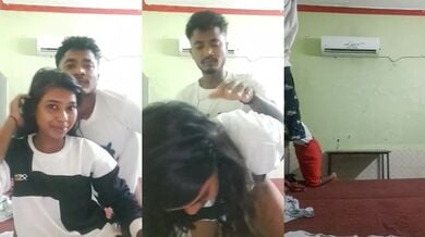 Cute college girl ka doggy style sex