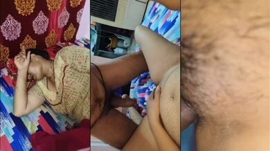 Biwi ko nangi kar chodi uski jhaanto wali chut