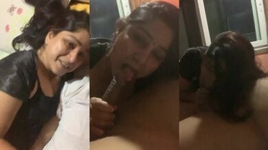 Sundar bhabhi chus rahi hai pati ka lund