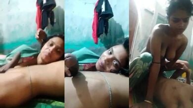 Village bhabhi pati ke lund ko chuskar pati ko chodne lagi