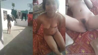 Gaanv ki randi ladki chudne ke liye nangi ho gayi