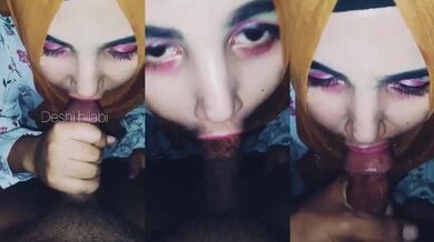Hijab wali sexy muslim girl ne lund chus ke muth khai