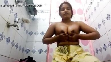 Sexy Indian bhabhi hot bathroom selfie