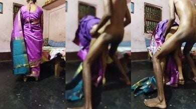 Padosan aunty ki saree utha ke doggystyle chudai
