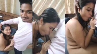 Nangi hoke beautiful girl chus rahi hai boyfriend ka lund