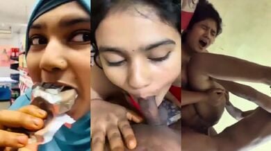 College girl ka blowjob or hard chudai