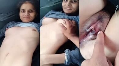 Car k andar ladki nai dikhai apni gili chut