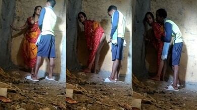 Dehati bhabhi ka quick stand sex